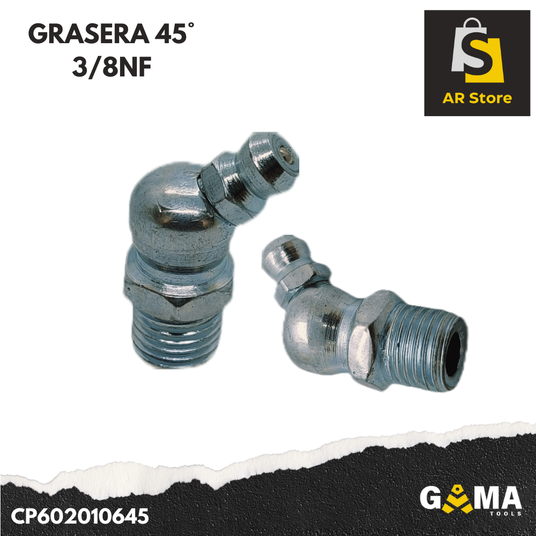 GRASERA CURVA 45° 3/8NF